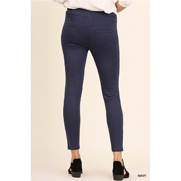 Off White Moto Ankle Pull On Jeggings - Picture 4 of 6